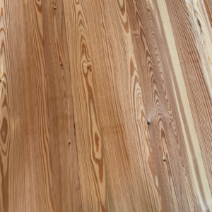 A sample of custom-milled finished flooring and siding.